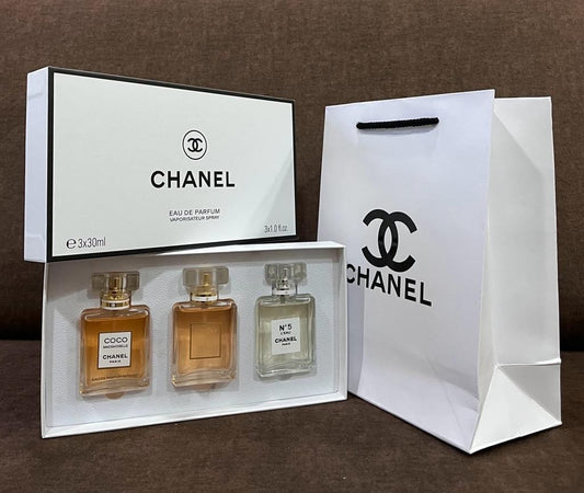 CHANEL Luxury Perfume Trio - Coco Mademoiselle & N°5 (3x30ml)